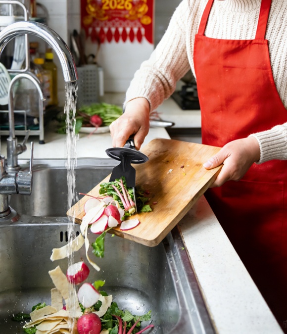 帝普森厨余垃圾处理器推柄水塞使用